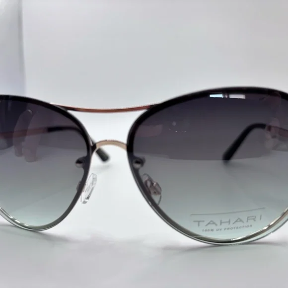 Tahari Women's Cat-Eye Aviator Oversized Sunglasses - Picture 9 of 9